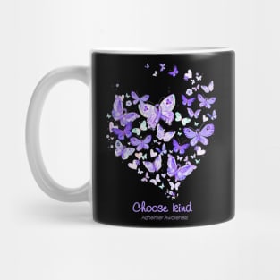 Choose Kind Alzheimer Awareness Butterflys Heart Gift Mug